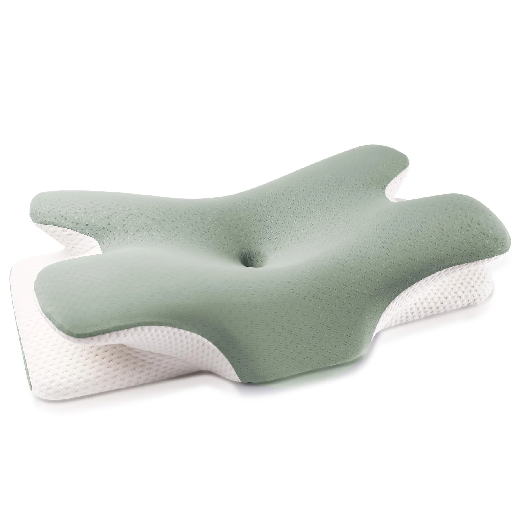 MULISOFT Memory Foam Pillow, Comfortable Pillow, Supportive Neck pillow, Ergonomic side sleeper pillow (GREEN)