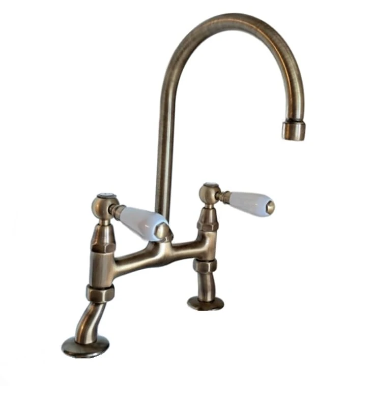 Tevere Cranked Leg Bridge Kitchen Tap