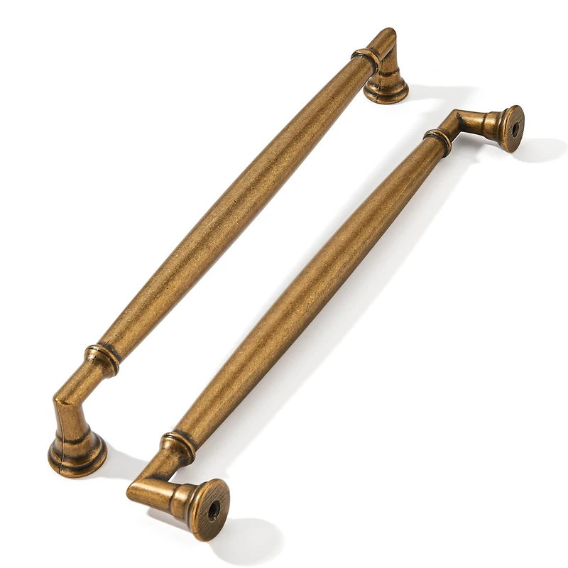khtumeware 10 Pack 8 Inch(203mm) Antique Brass Cabinet Pulls, Cabinet Handles Kitchen Cabinet Hardware for Cupboard Drawer Handles Dresser Pulls