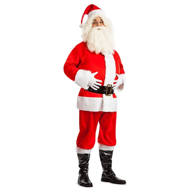 Boland 13317 Claus Adult Diamond Santa Costume, Solid, Multicoloured, S