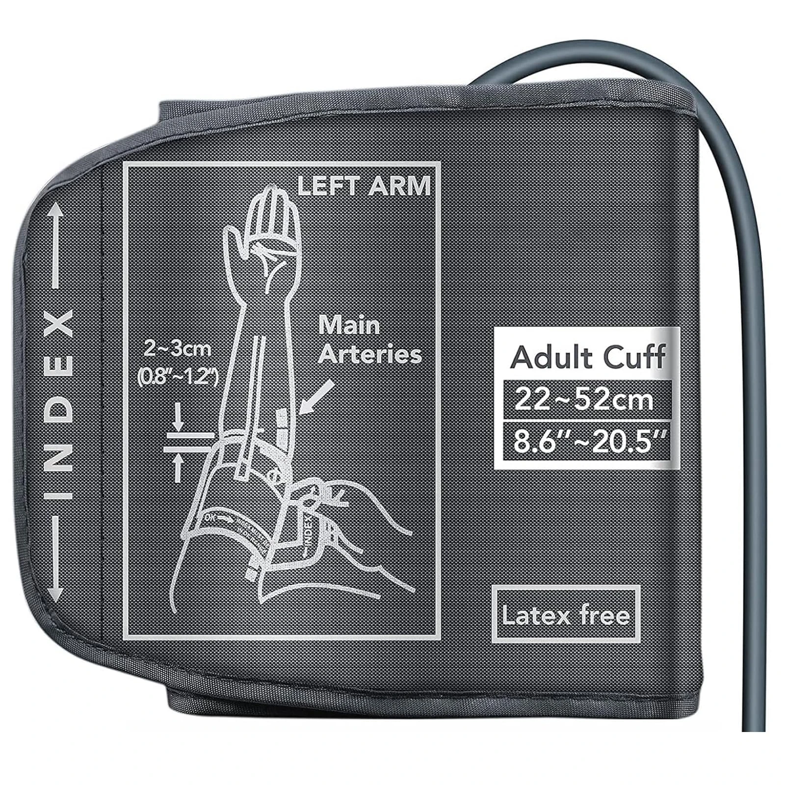 Replacement Extra Large Cuff for Omron BP Monitors 22-52CM Big Arm - Adjustable XL Blood Pressure Cuff, Includes 6 Universal Interface, Blood Pressure Monitors Large Cuff Compatible