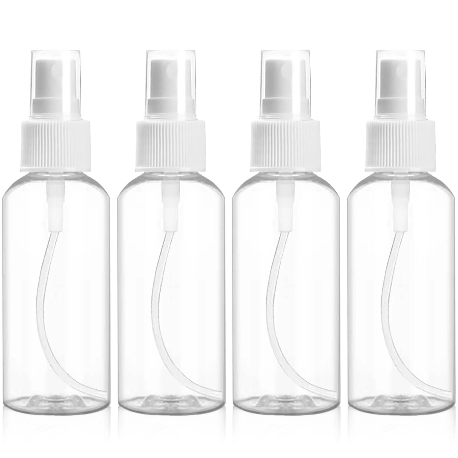 Redamancy 4pc Mini Travel Spray Bottles, 1.69oz/50ml Refillable Atomiser Containers for Cosmetic, Perfume