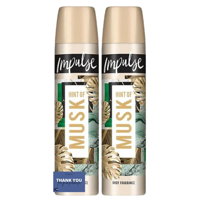 Body Spray Deodorant - Intense Hint of Musk, 75ml (Pack of 2) - Floral & Musk Fragrance