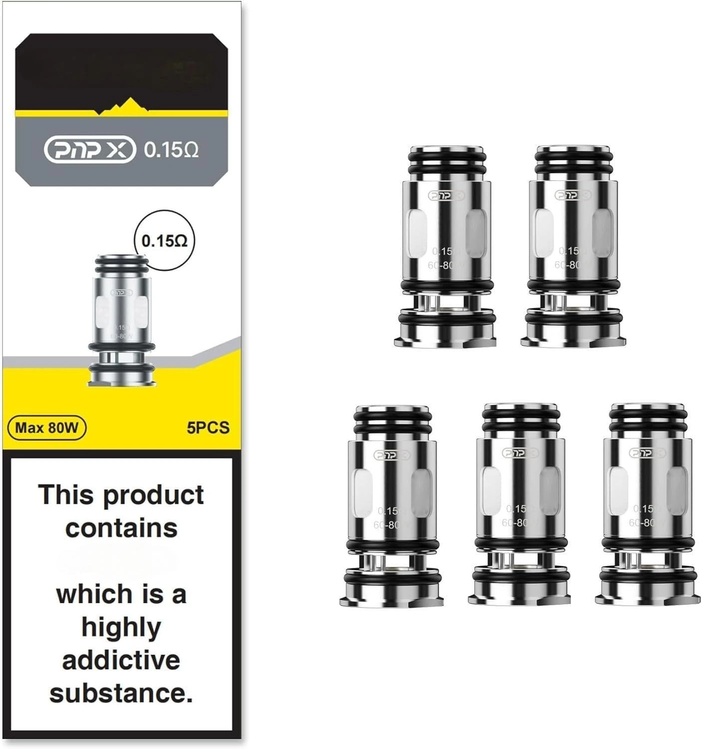 For VOOPOO PnP X Coils 0.15 ohm Drag S2 X2 5 Argus Pro 2 E40 Coil PnP X Cartridge Pod Tank Uforce X MTL DTL Coil