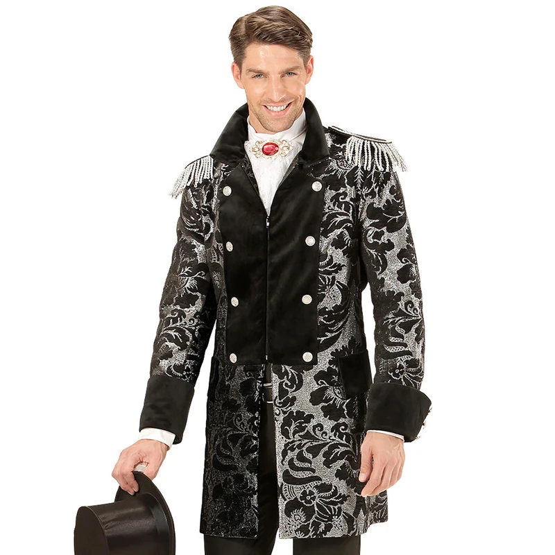 W WIDMANN MILANO Party Fashion 59289 Frac Da Sfilata In Costume Parade Tailcoat, Silver, XXL