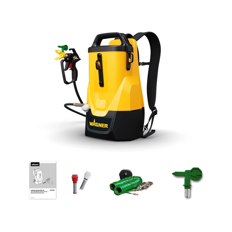 WAGNER Cordless Paint Sprayer Control Pro 300 Move 18V Kit - Free and Flexible: as a Convenient Backpack, situated on The Ground or Carried with The Handle *incl. Battery and Charger*