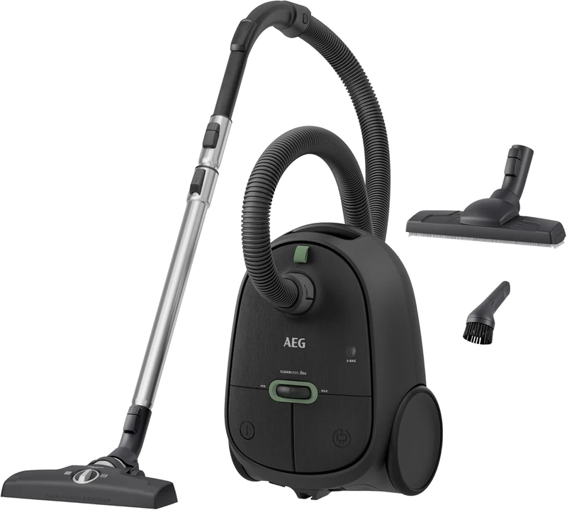 AEG CLEAN 6000 ECO Bagged Cylinder Vacuum Cleaner AB61C2ECO, Cleaning Made Easy, HEPA Filtration, Cleaner Output Air, Multiple surfaces, Hard floors and Carpets, Dust Magnet Silent Nozzle,(dB)73,3,5L