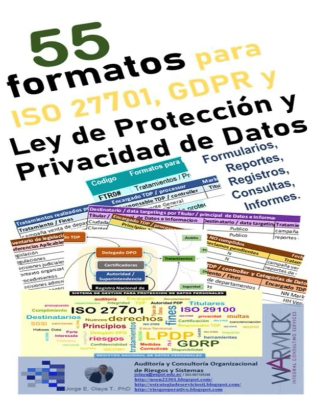 55 formatos para Ley de Protección y Privacidad de Datos Personales e ISO 27701: Formatos / Estructuras de Datos para Formularios, Reportes, ... la Protección de Datos Personales -ISO 27701) - Image 1