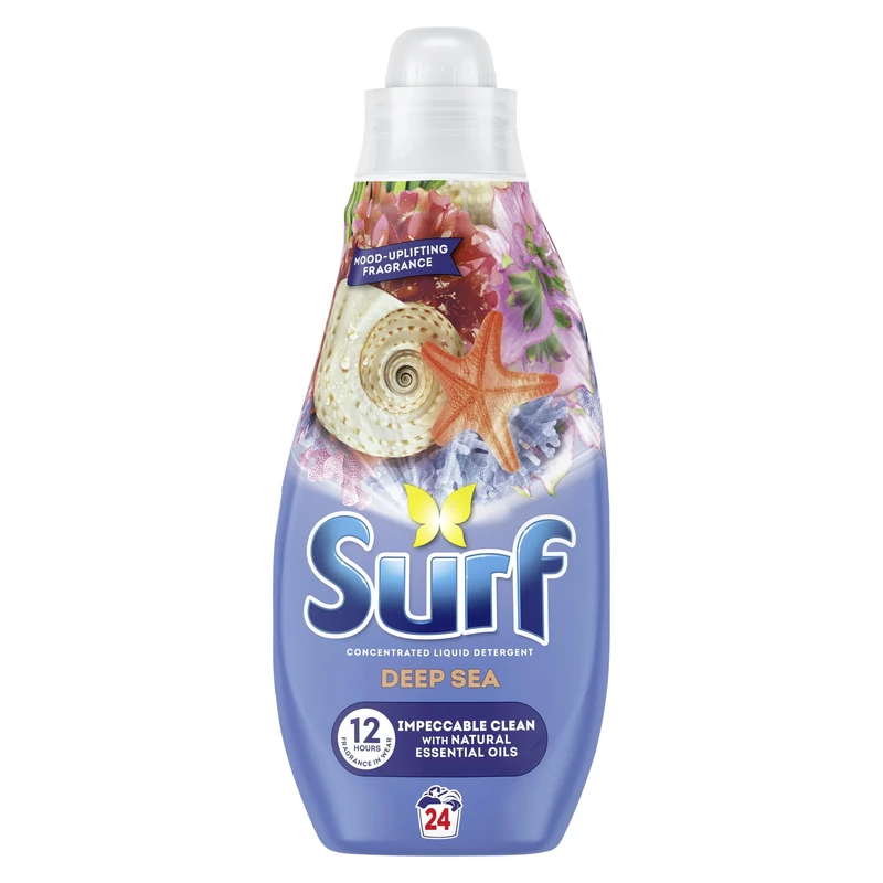 Surf Deep Sea Laundry Washing with a joy-infused fragrance & natural essential oils lasting up to 12 hours in wear Liquid Detergent for brilliantly clean results 24 washes