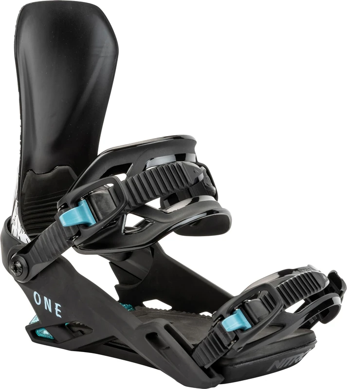 Nitro Men's One Snowboard Binding, Raven, L