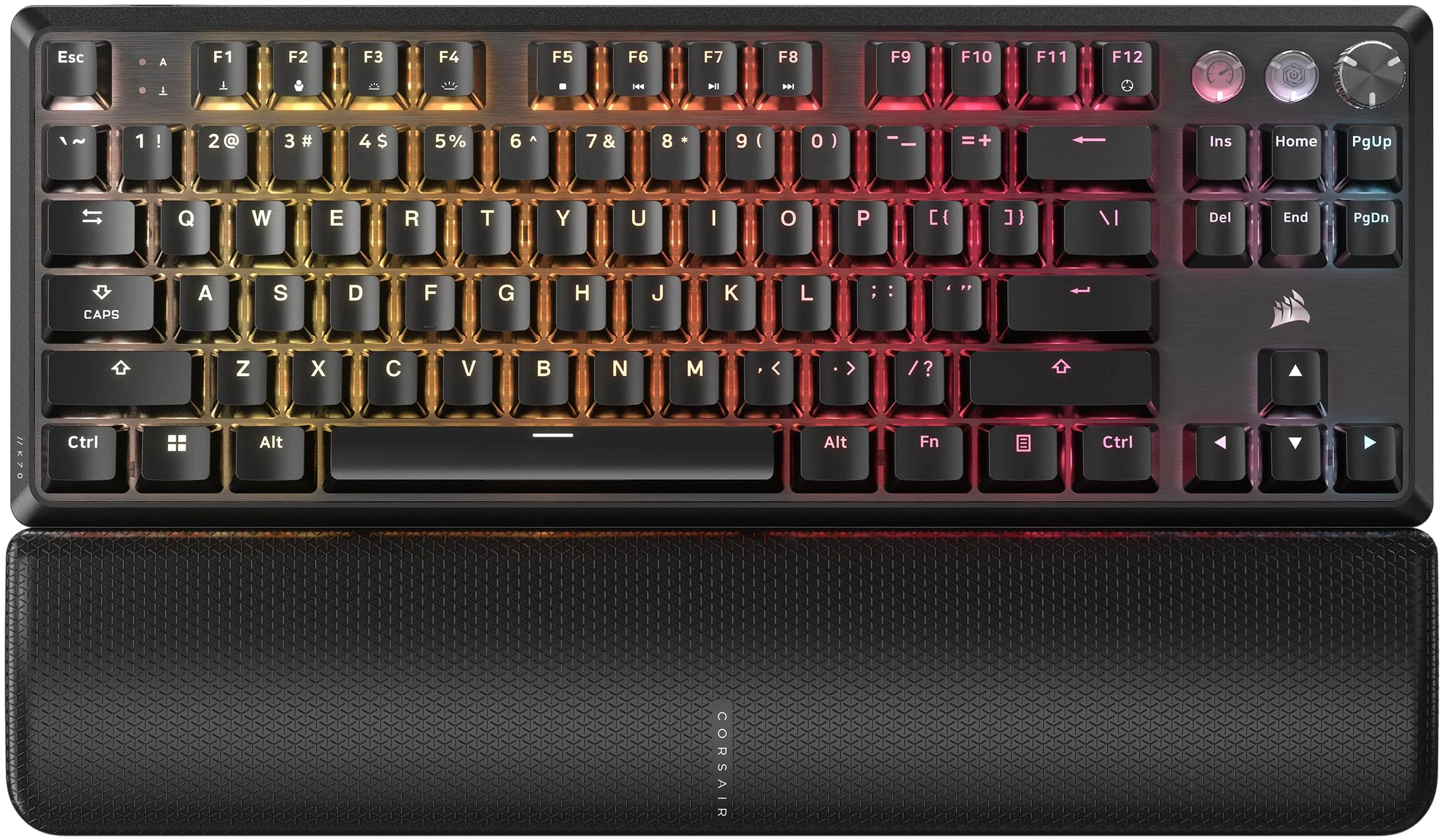 Corsair K70 PRO TKL RGB Magnetic-Mechanical Wired Gaming Keyboard – Pre-Lubricated MGX Hyperdrive Switches – Hall-Effect-Rapid Trigger – 8000Hz Hyper-Polling – QWERTY NA – Black