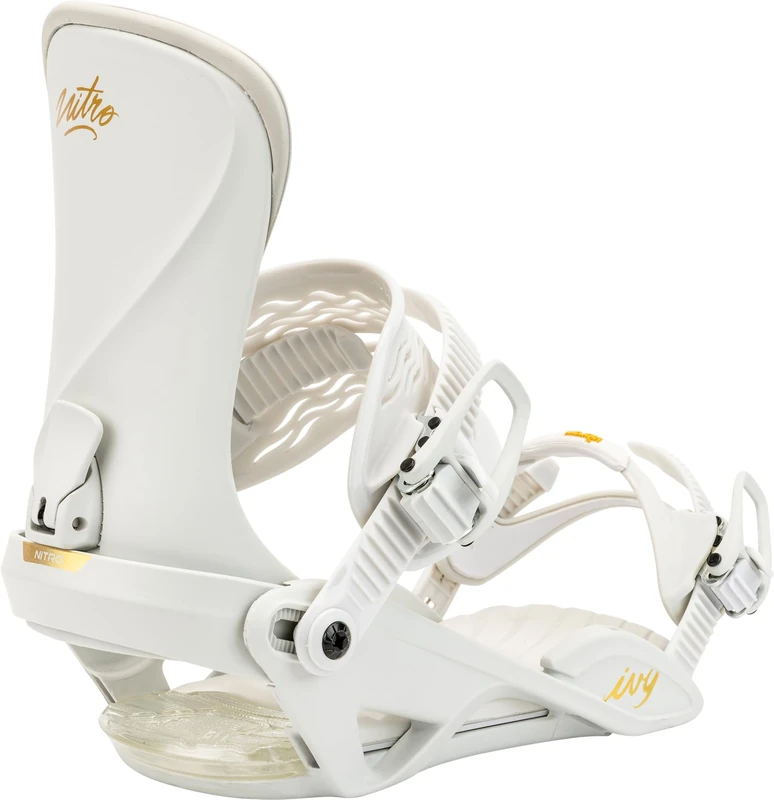 Nitro Women's Ivy Snowboard Binding, Off White, S/M