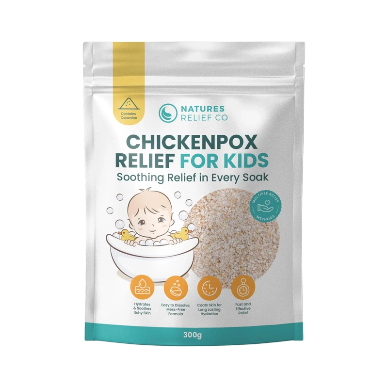 Natures Relief Co Chickenpox Relief Oatmeal Bath - Calamine Soak 300g