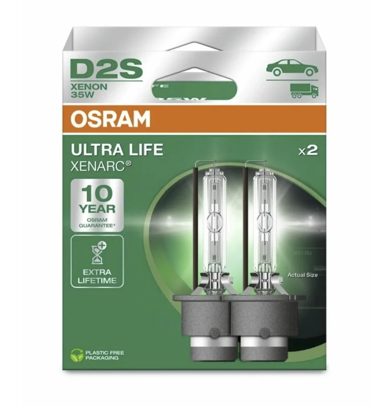 OSRAM XENARC® ULTRA LIFE, D2S, xenon headlight lamps, Hanging folding box (2 lamps)