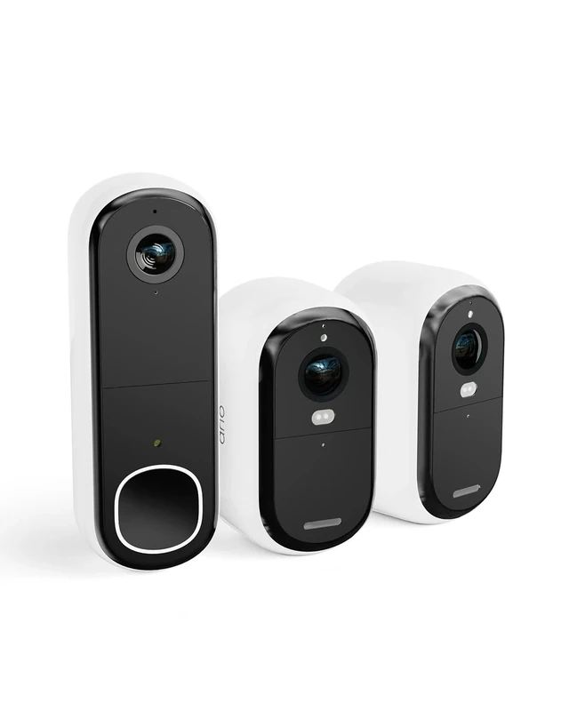 Arlo Essential FHD Front and Back Door Security kit - 2x XL Battery Outdoor Cameras and Video Doorbell Wireless, 24-Month XL Battery, Colour Night Vision, Spotlight, Audio, Secure Free Trial