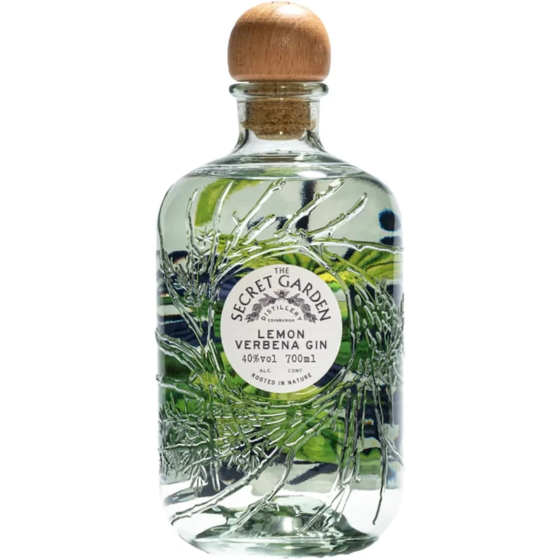 Secret Garden Lemon Verbena Gin, 100% Natural & Hand-Harvested Botanicals, Award-Winning Scottish Gin, Citrus-Forward, Refreshing Flavour, 70cl, 40% ABV