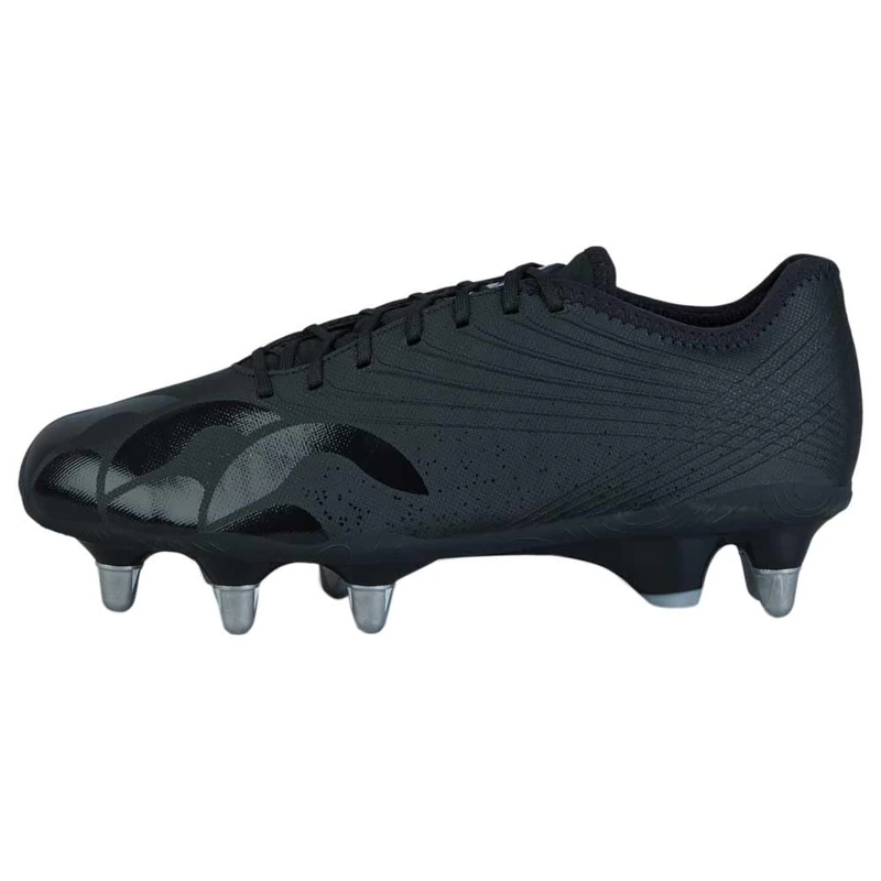 Canterbury Unisex Adult Stamped Grndbrk Pro Boots, Black/Silver Metallic 9.5