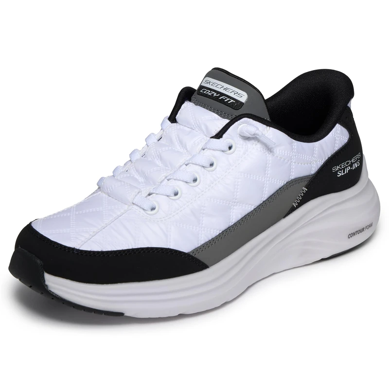 Skechers Women's Contour Foam Trainer, White, 3.5 UK
