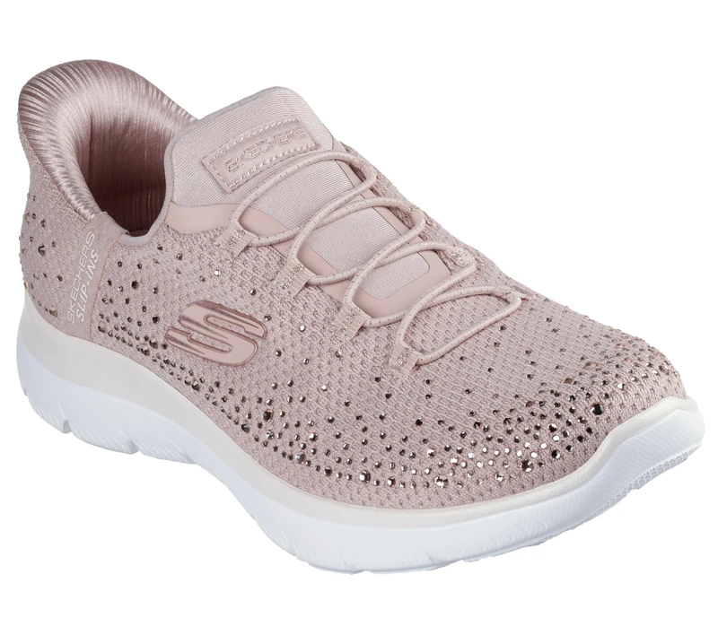 Skechers Women's Summits-Brilliant Shine Hands Free Slip-ins Sneaker, Light Mauve=ltmv, 4.5 UK