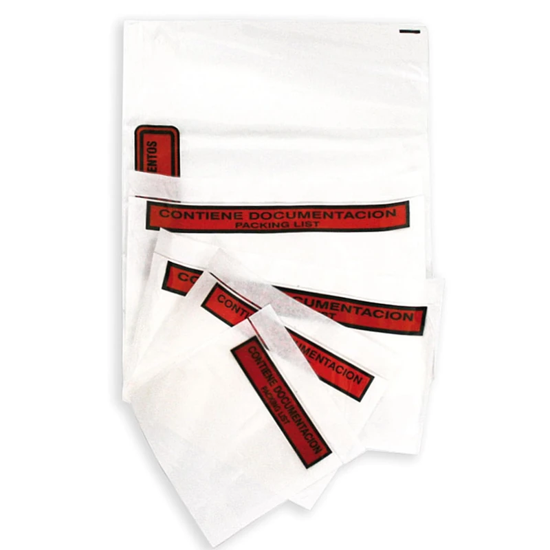 Unipapel | 250 Self-Adhesive Transparent Plastic Envelopes for Shipping Documents | Exterior: 240x175 mm | Interior: 228x165 mm | with Notice | Easy Scanning | Perfect for Packing List