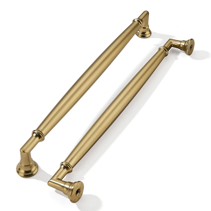 khtumeware 10 Pack 8 Inch(203mm) Champagne Bronze Cabinet Pulls Heavy Duty Solid Satin Brass Cabinet Handles Kitchen Cabinet Hardware for Cupboard Drawer Handles Dresser Pulls