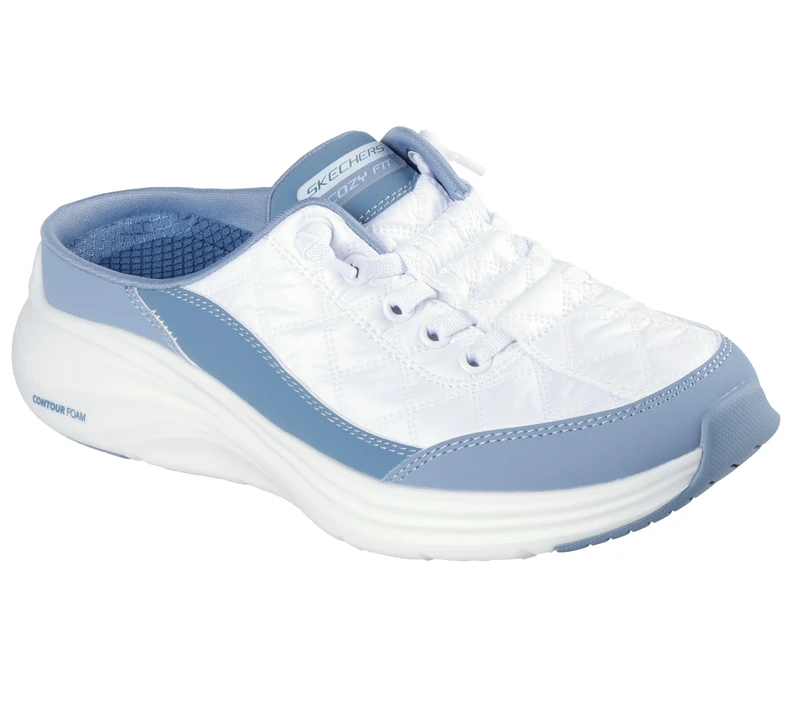 Skechers Womens Contour Foam Sweet Embrace Cozy Fit, Wlb=White/Light Blue, 5.5 UK - Image 1