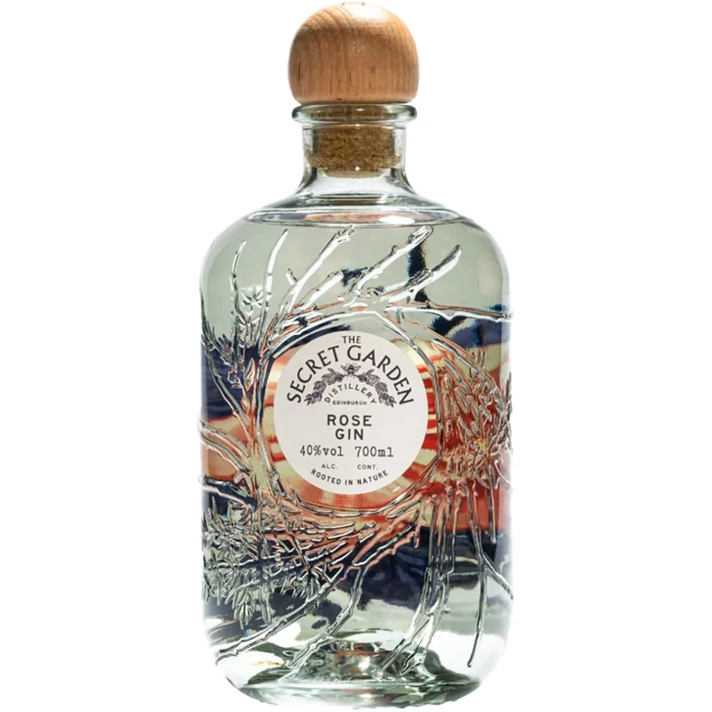 Secret Garden Distillery Rose Gin,100% Natural & Hand-Harvested Rose Petals, Scottish Gin, Floral, 70cl, 40% ABV