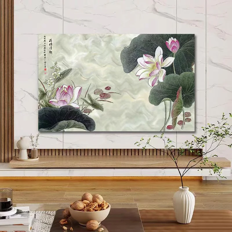 BALAMLB TV Computer Screen Cover 22-100In, TV Decorative Cover, Bright Colorful Dust Proof TV Screen Protector, He TV Cover Is Universal for Desktop/Curved Surfaces. E,78in[182x105cm]
