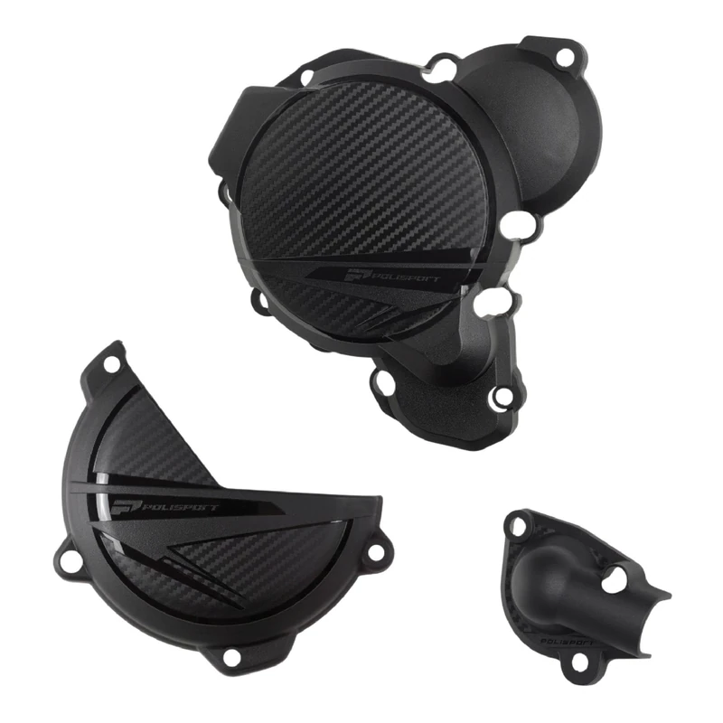 POLISPORT 91375 - Engine Cover Protection Kit KTM, HUSQVARNA Black