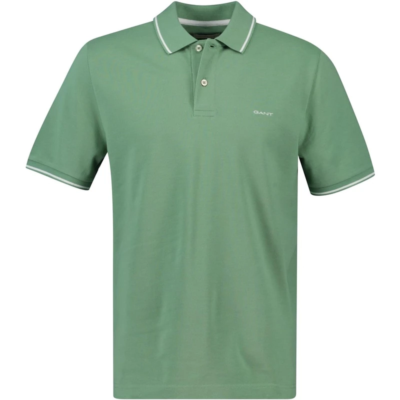 GANT Tiping SS Pique Polo, Kalamata Green, XXXL