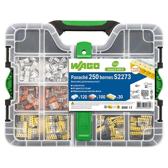WAGO Case of 250 Terminals S2273 (120x2E + 100x3E + 30x5E)