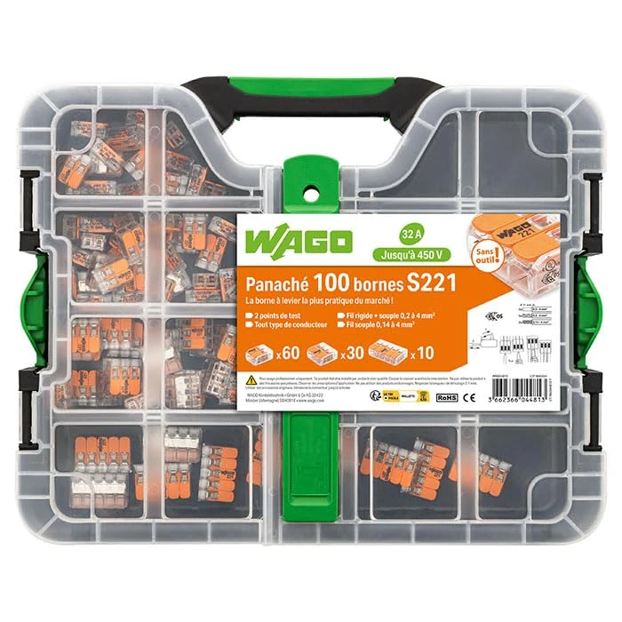 WAGO Case 100 Terminals S221 (60 x 2E + 30 x 3E + 10 x 5E)
