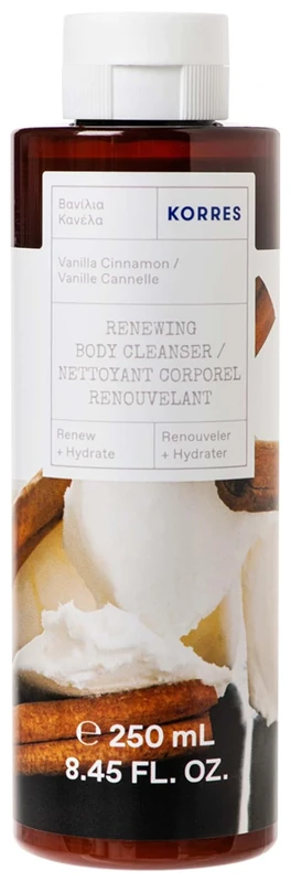 Korres | Renewing Body Cleanser & Smooth Body Butter - Vanilla Cinnamon | 250mL + 400mL [BUNDLE]