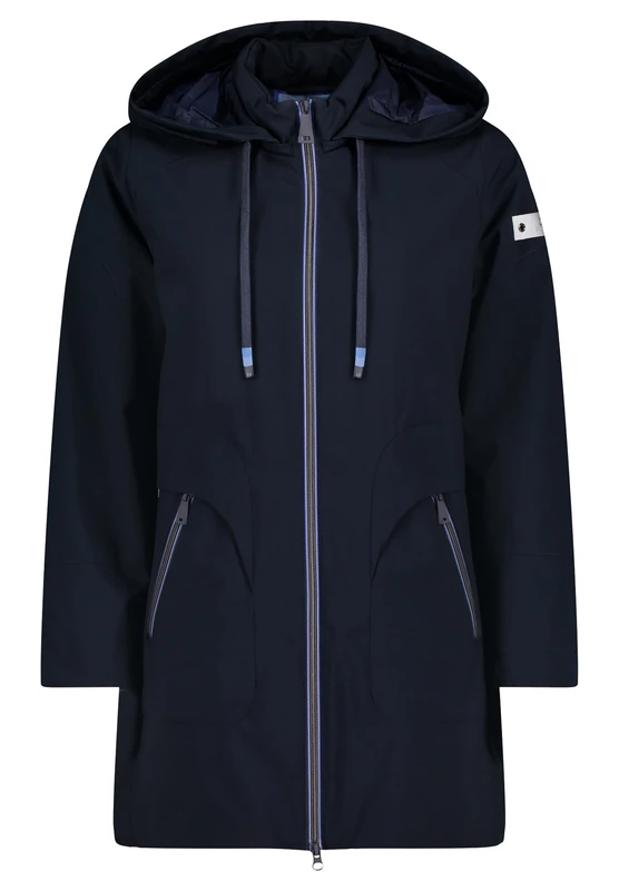 Betty Barclay Women's Outdoor Jacket with Removable Hood, darkblue, 18