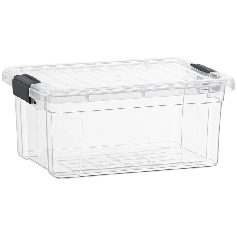 Superio Clear Storage Box with Lid, 36 Quart Plastic Container Bins for Organizing, Stackable Crates, BPA Free, Non Toxic, Odor Free, Organizers for Home, Office, School, and Dorm
