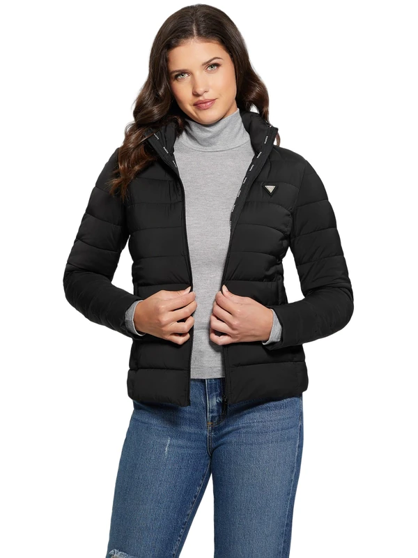 GuessWomen'sSOLID HEAVY DIANN PUFFER JACKEOUTERWEARJet Black A996size L length N