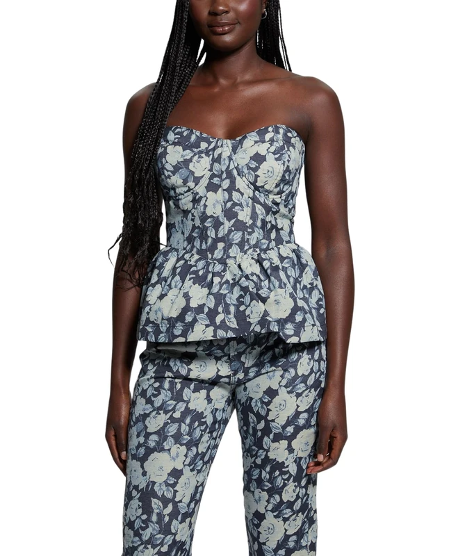 GUESS Margaux Women's Sleeveless Corset, Indigo Pink, Indigo Rose Rapture, S, Indigo Rose Rapture, S - Image 1