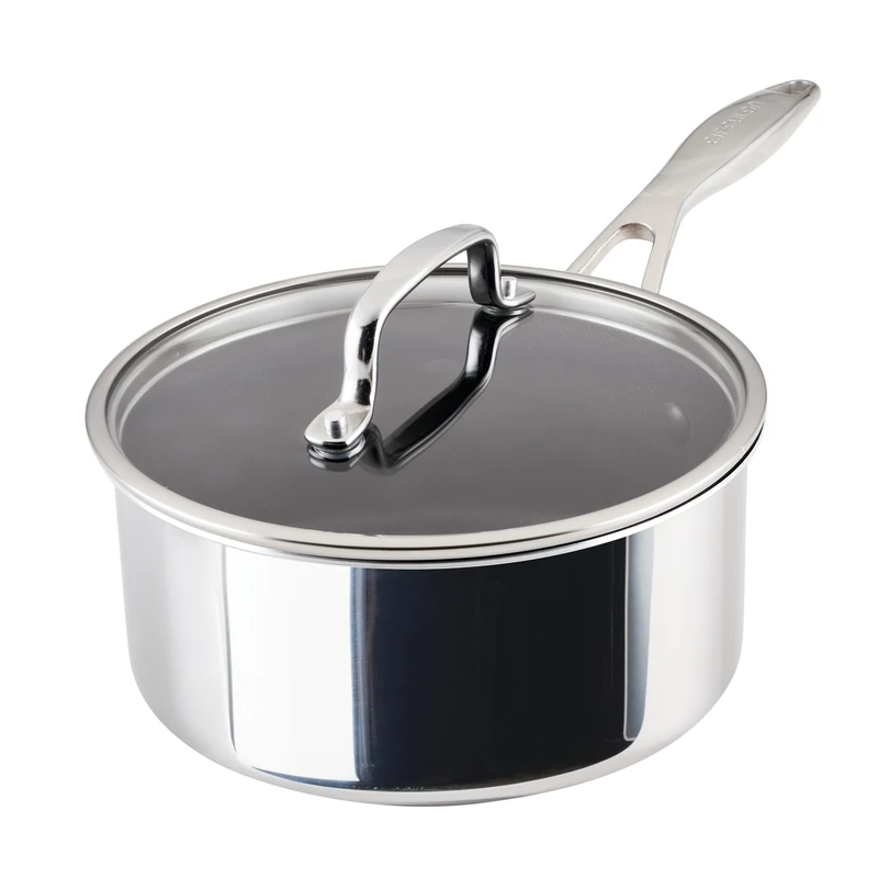 Circulon Scratch Defense Stainless Steel Saucepan with Extreme Non Stick: 20cm Saucepan with Lid, Induction and All Hob Suitable