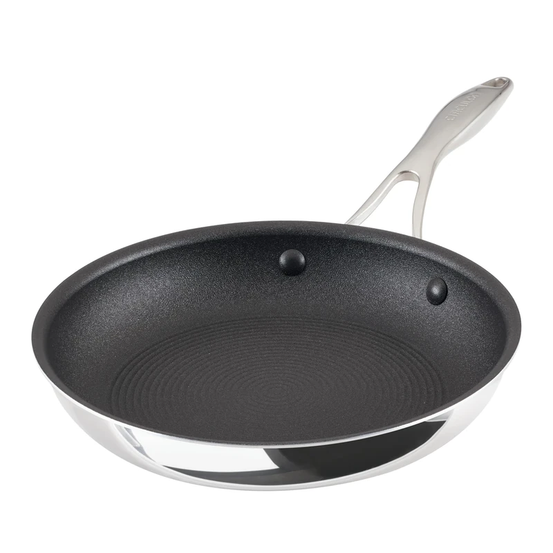 Circulon Scratch Defense Stainless Steel Frying Pan with Extreme Non Stick: 25cm Induction Frying Pan, All Hob Suitable