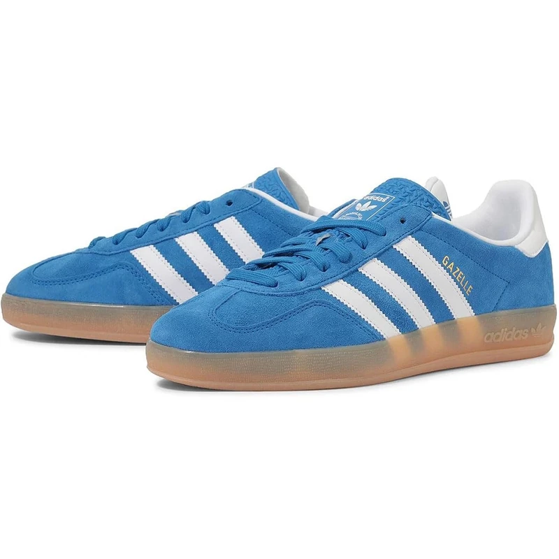 Adidas JI2061 Shoes Sneakers Gazelle Indoor Blue Footwear White/Gum, Blue/Footwear White/Gum, 5.5 UK - Image 1