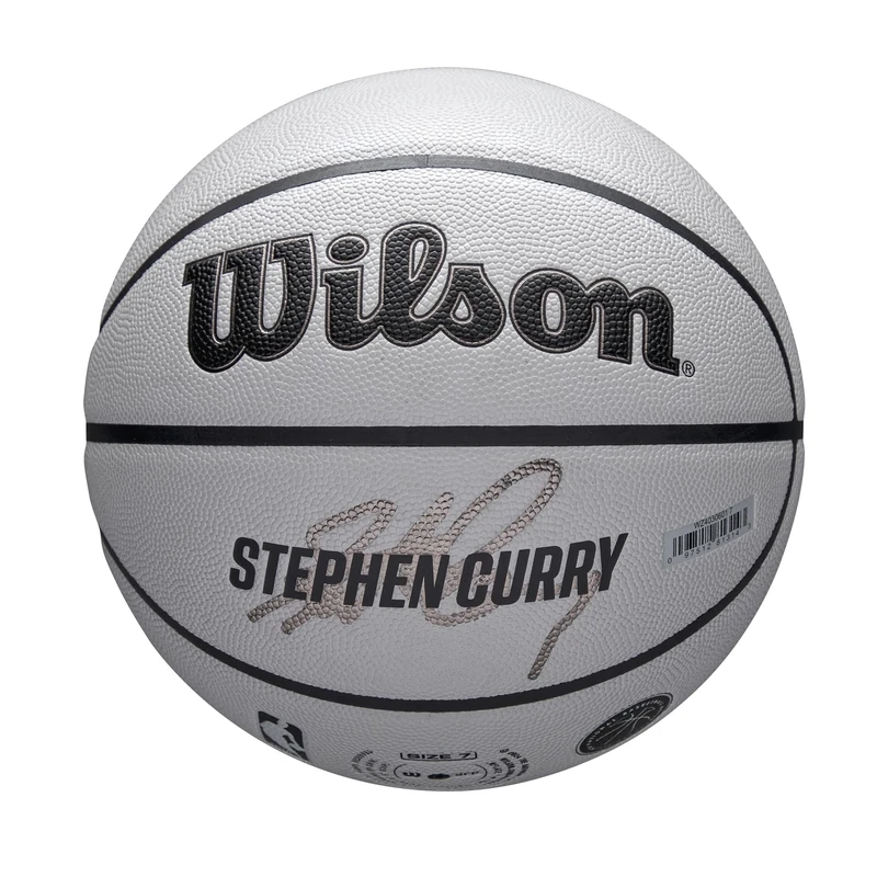 Wilson NBA Player Icon UV Basketball - Curry, Grey, 7