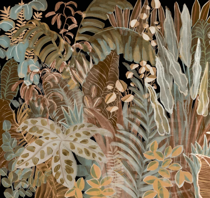 Rasch Beautiful Living Collection Photo Wallpaper Botanical 366686 with Jungle Motif in Green 3.00 m x 3.18 m - Image 1