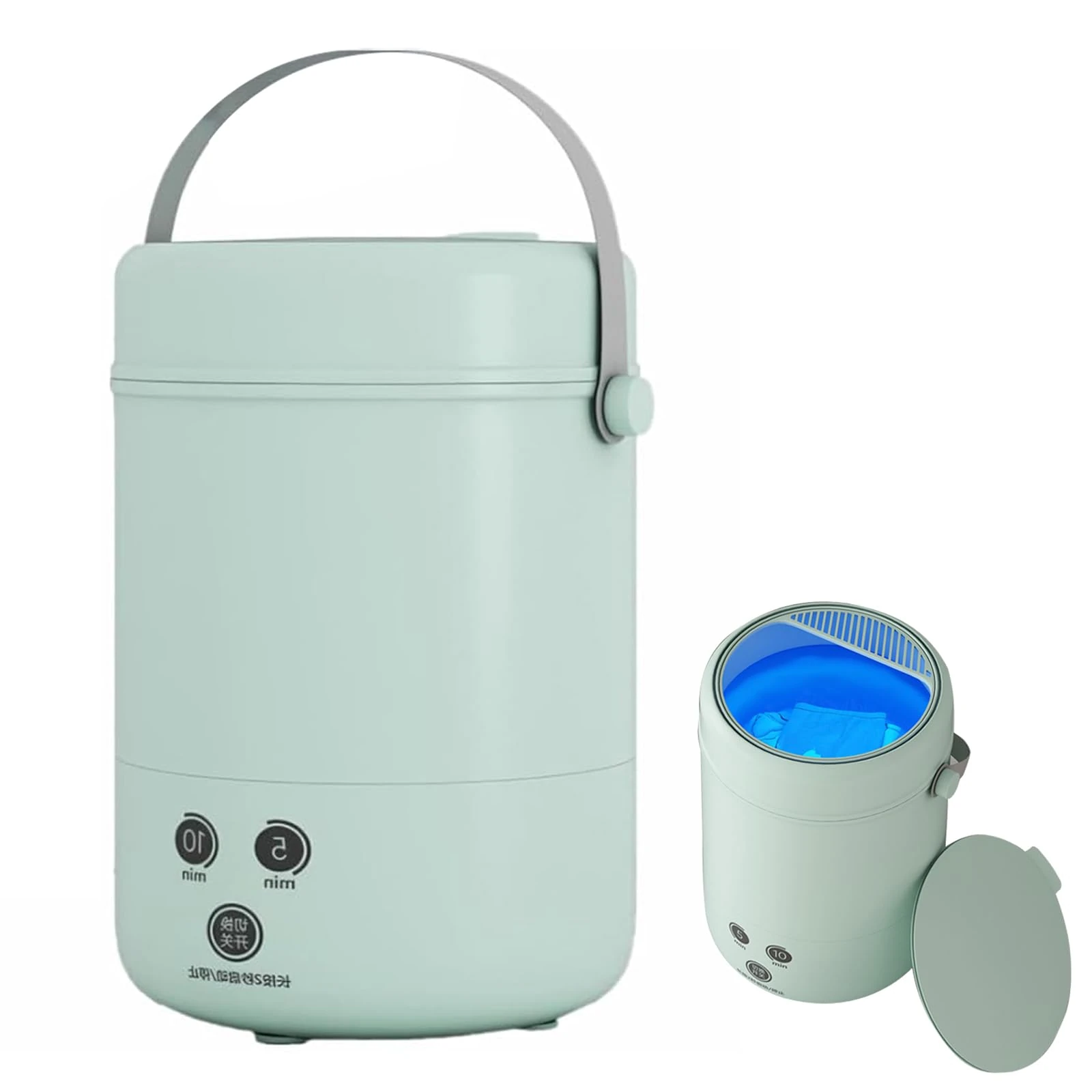 Mini Automatic Washing Machine Portable Socks and Underwear Washing Machine, 3.8 Portable Washing Machine, Mini Small Washer Desktop Washing Machine for Travel, Baby Clothes (Green)