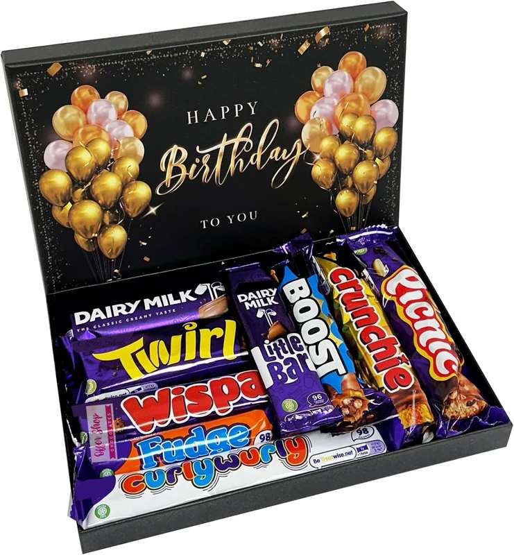 Happy Birthday Chocolate Gift Chocolate Lovers Selection Box | Letterbox Treat Box | 9 Chocolate Bars