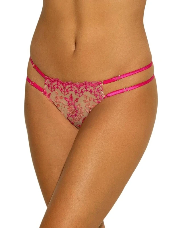Cosabella Women's Usha Thong Panties, Flori Pink, S-M