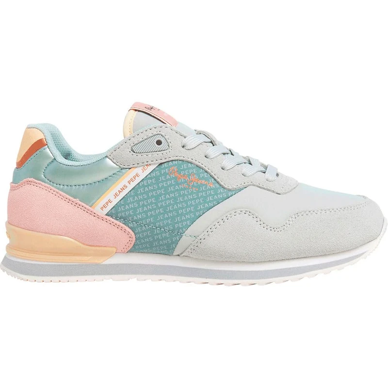 Pepe Jeans Women's London Print W Sneak, Grey Light Grey Marl, 3 UK