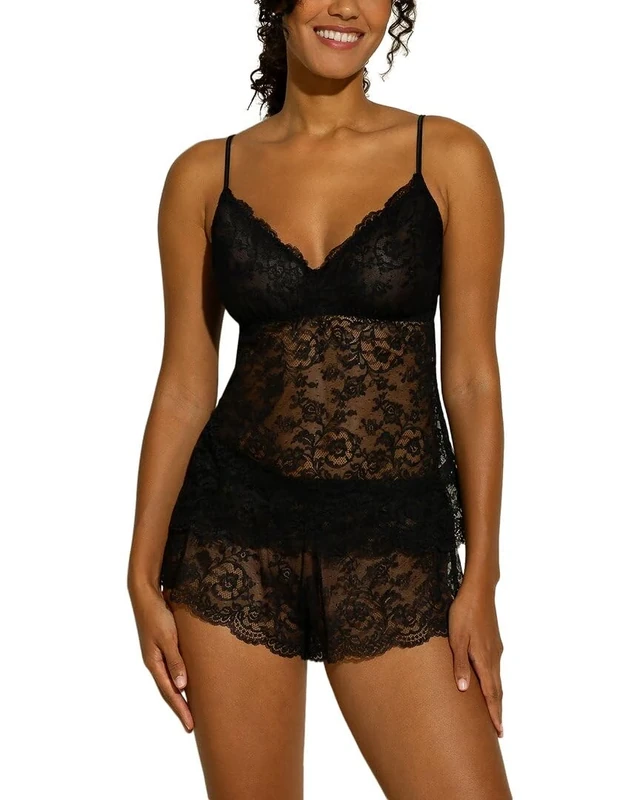 Cosabella Women's Courtney Lace Camisole, Black, S