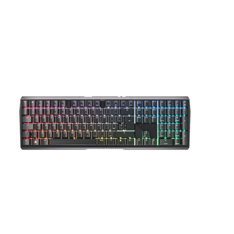 CHERRY MX 3.0S Wireless, Cordless Mechanical Gaming Keyboard, UK-Layout (QWERTY), Bluetooth, RF and Wired Connection, MX2A RED Switches, Black