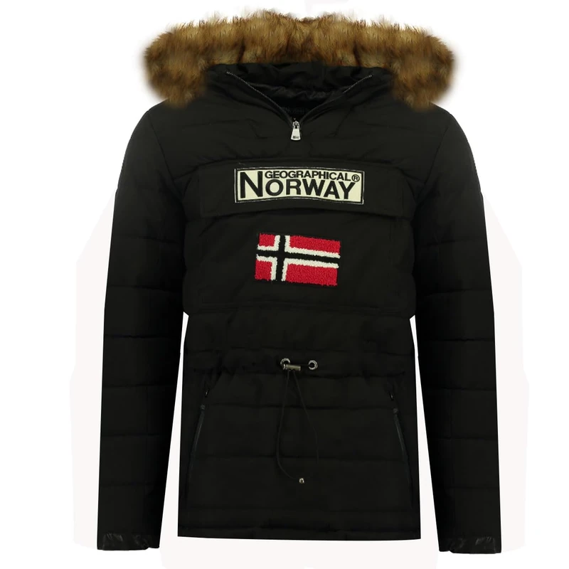 Geographical Norway Men's Coconut Men Men's Parka, Noir,