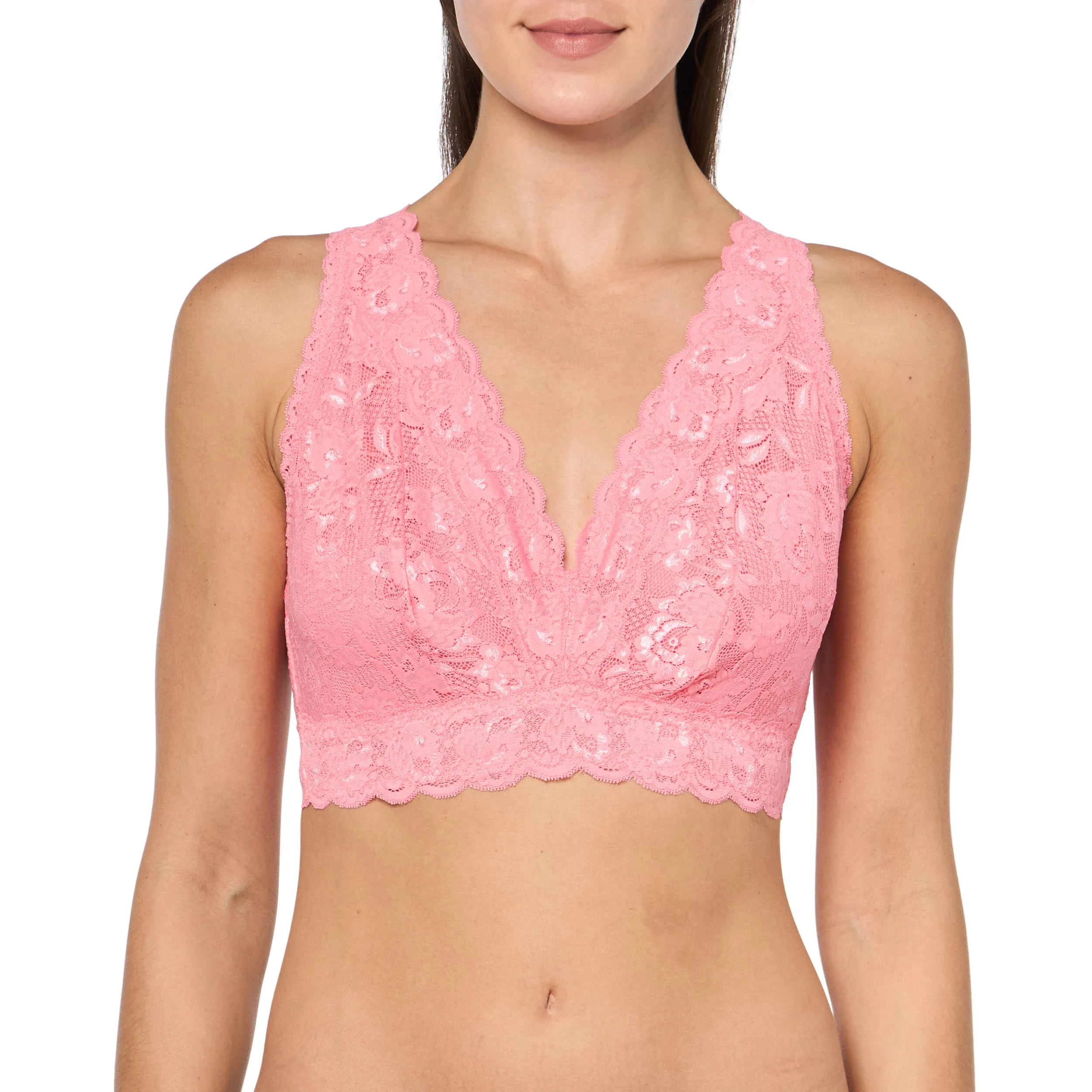 Cosabella Women's Say Never Super Curvy Plungie Bralette Plunge Bra, Semi-Sheer, Venetian Dusk, M